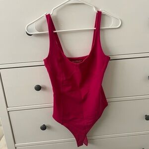Abercrombie & Fitch Hot Pink Scoop Neck Bodysuit